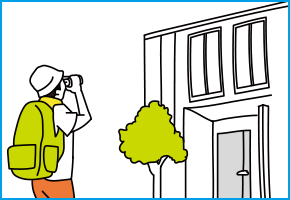 空き巣犯の下見を防止